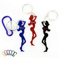 Fine Figure of a Woman Shape Bottle Opener with Key Chain and Carabiner